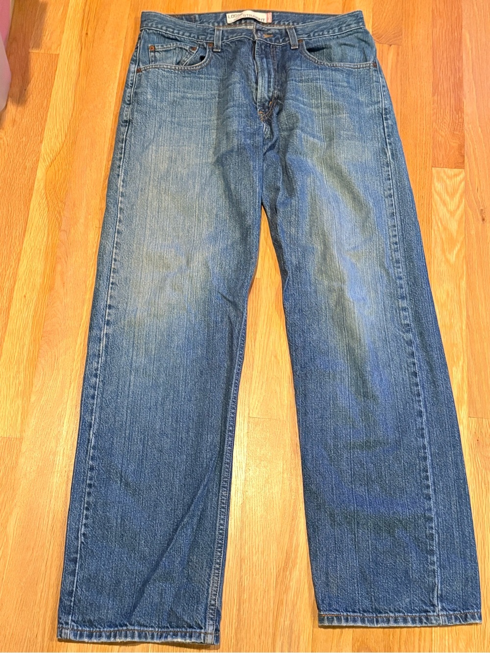 Levi's Straight-Leg Denim Jeans in Medium Blue 32x34